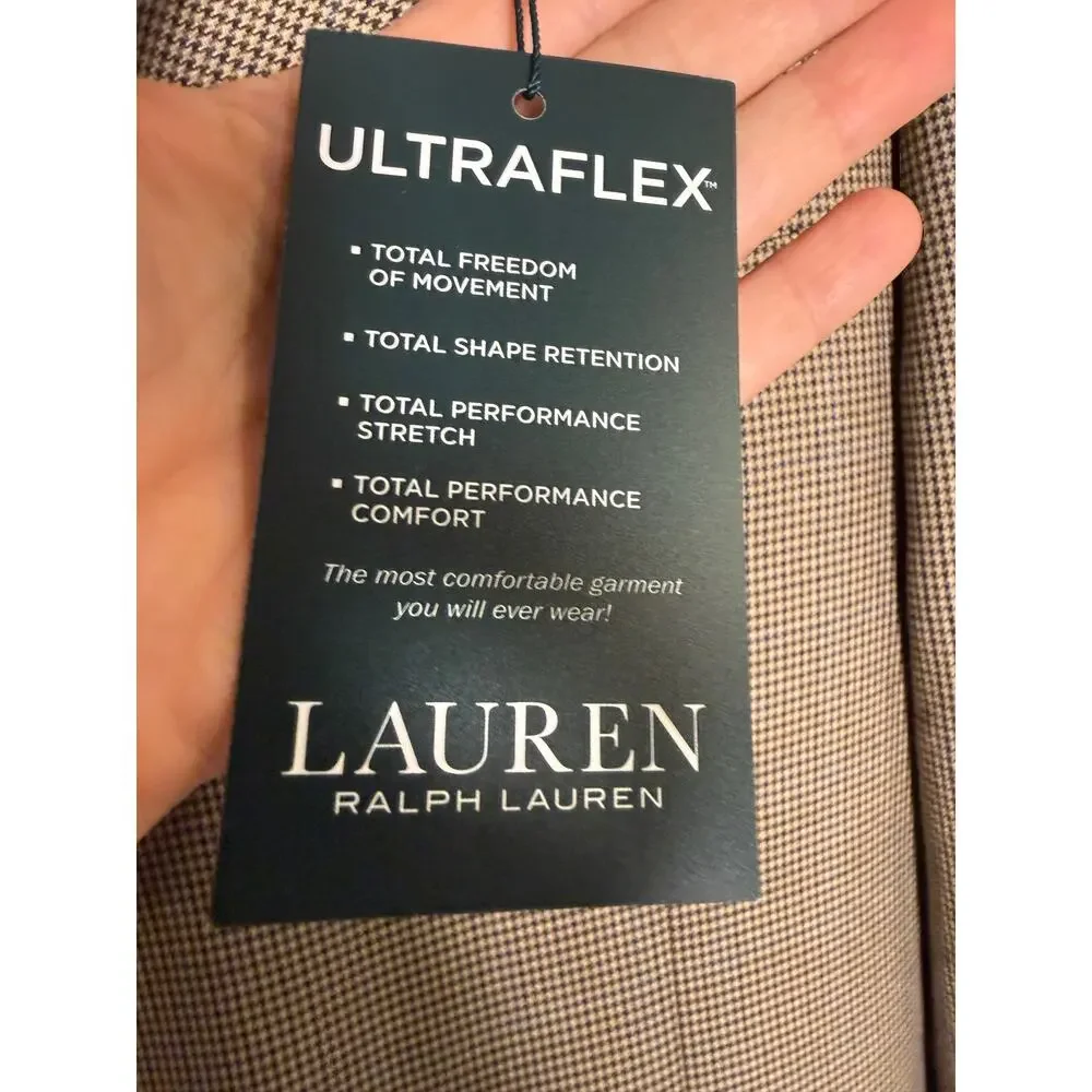 NWT Lauren Ralph Lauren Lexington Houndstooth Blazer Sz. 44 Regular